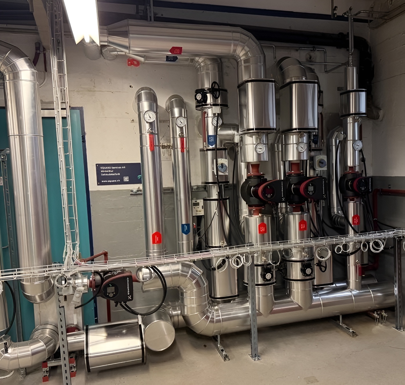 Wärmeisolierte Anlagentechnik mit Metallummantelung